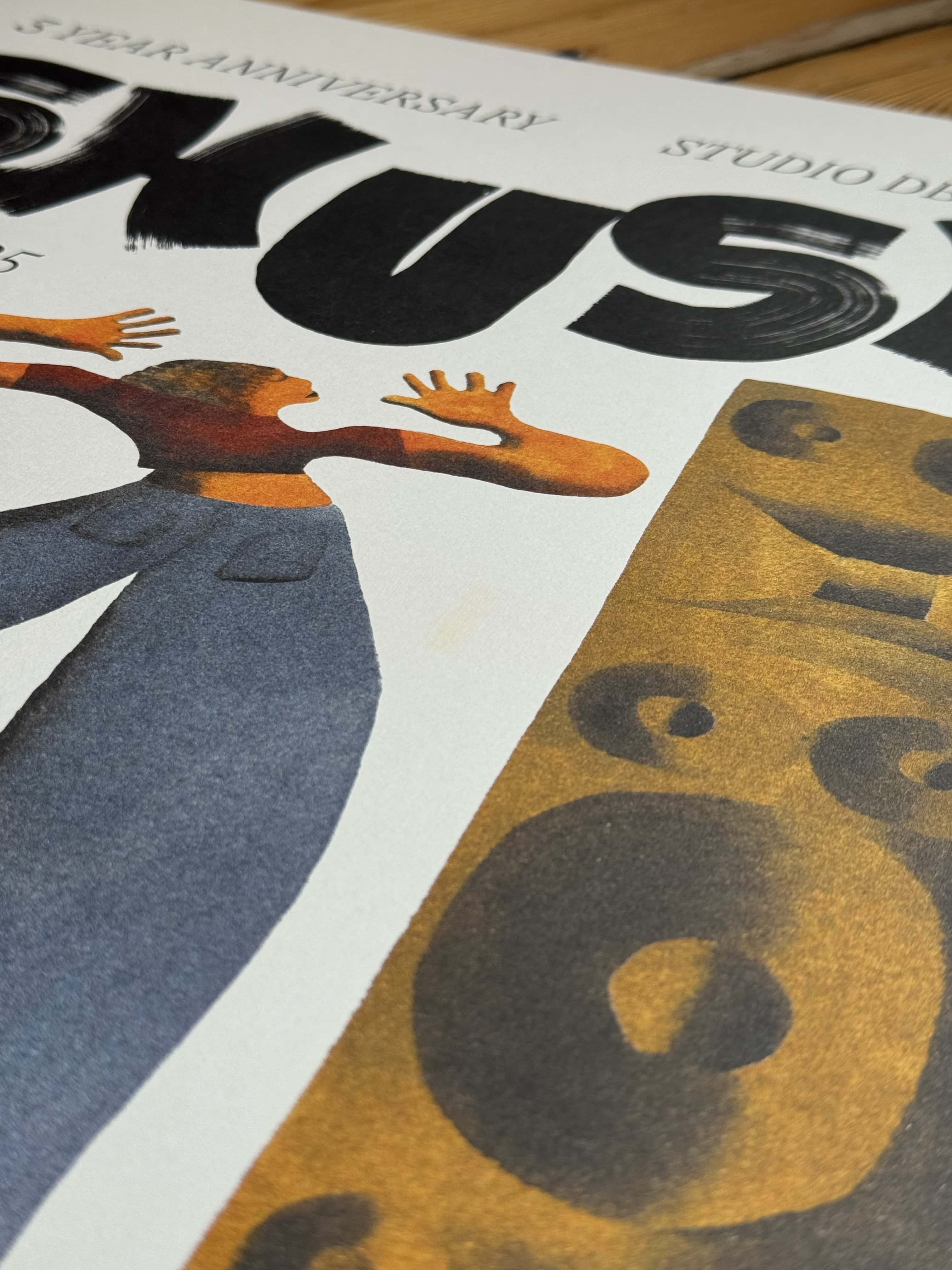 SHUSH 3-year anniversary print